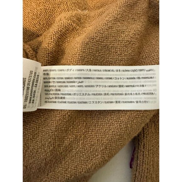 Abercrombie & Fitch Vintage Brown V-Neck Long Sleeve Sweater Y2K  Size Medium - Picture 6 of 6